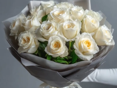 Белые розы «Утренний свет»