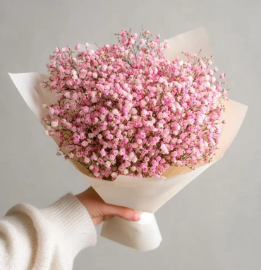 Монобукет из гипсофилы «Ажурный комплимент»