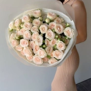 Букет кустовых роз &laquo;кремовое наслаждение&raquo; 0