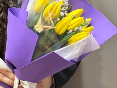 Букет с тюльпанами «Солнечные тюльпаны»