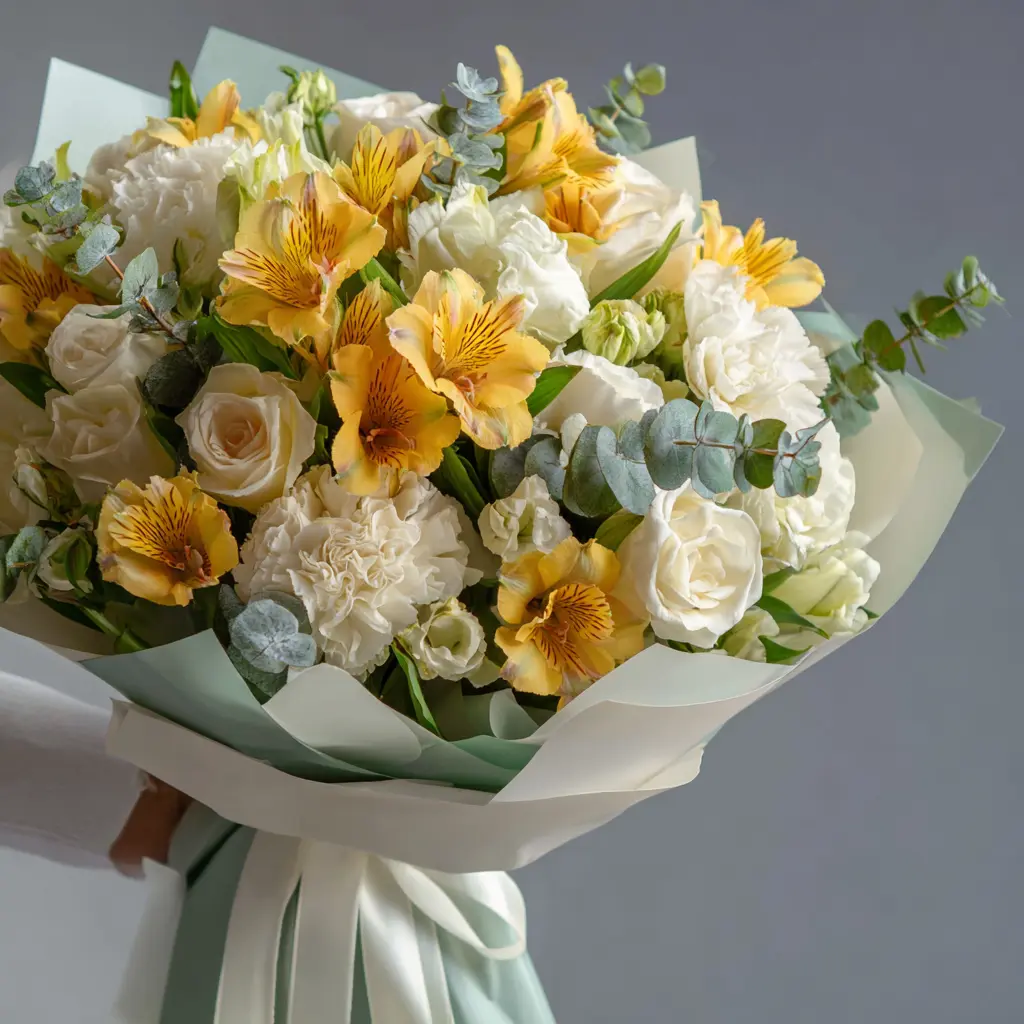 Букет с альстромериями «Яркое утро»